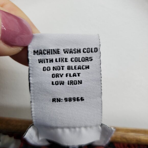 Monroe & Main Red Polka Dot Print Peasant Blouse L Sheer 3/4 Balloon Sleeve Top - Picture 13 of 15